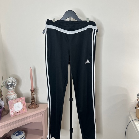 adidas Pants - Women’s Adidas Black and White Joggers Medium